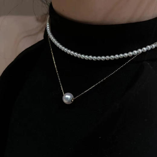 转运珠·路路通 能量up 10-11mm ji强光 基本无暇 正圆 18k金贴片 纯银链附赠 或加650元te价得纯18k链 商品图13