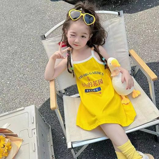 【多色童年，有你超甜！】女童吊带裙夏季新款 女宝宝夏季辣妹多巴胺背心裙 儿童沙滩裙 海边度假裙-QQ 商品图3