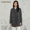 Famecoco范可儿通勤风衣棉质中长款双排扣外套明线FAB6AA006 商品缩略图2
