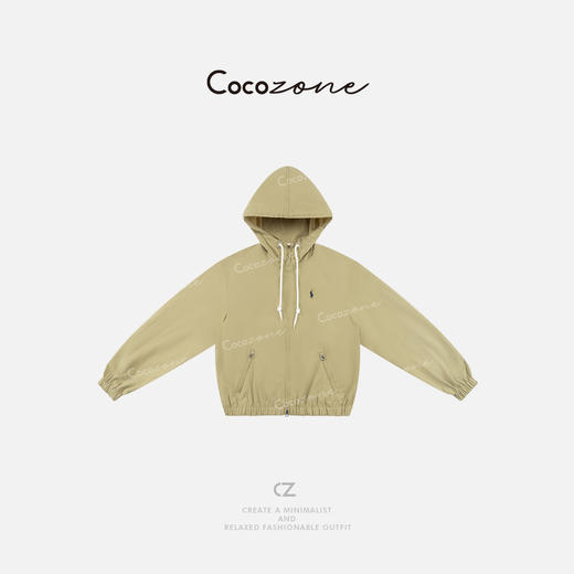 COCO ZONE 美式复古设计感连帽拉链外套CD2A0277 商品图0