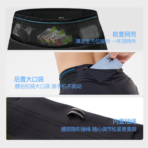 引擎鸟女款二合一短裤5.0版专业竞速马拉松越野跑步三分速干裤 商品图4