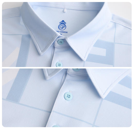 BOS-107A【几何图案】PROSIMON高尔夫春夏男款数码印花短袖Polo衫 商品图2