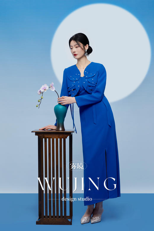 3205283 琉璃蓝梦 韩国进口水晶麻纱外套 雾境 商品图4