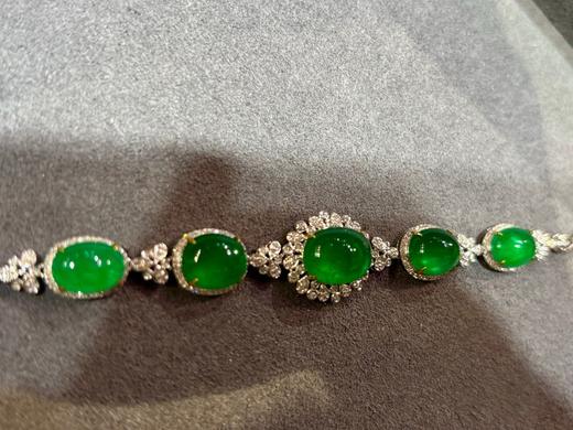 12.6ct蛋面祖母绿手链 商品图0