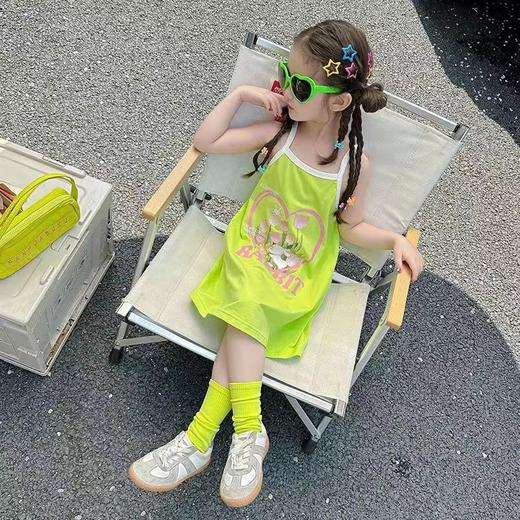 【多色童年，有你超甜！】女童吊带裙夏季新款 女宝宝夏季辣妹多巴胺背心裙 儿童沙滩裙 海边度假裙-QQ 商品图2