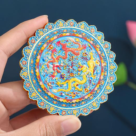 【故宫九龙壁冰箱贴】双龙戏珠 博物馆国宝AR金属冰箱贴文创纪念品 商品图1