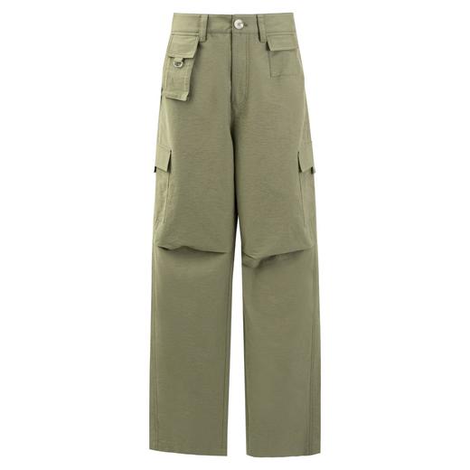 SELFWHO美式多口袋工装裤女2025春新款高腰百搭设计感直筒休闲裤 商品图4