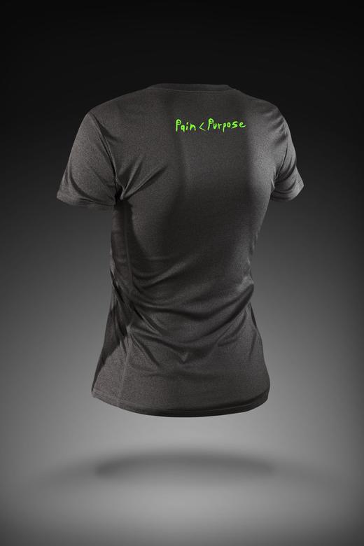 严素跑步TEE,顶一顶疼痛不等式男女款,轻量 短袖T恤 速干快干荧光色,严素态度 商品图7