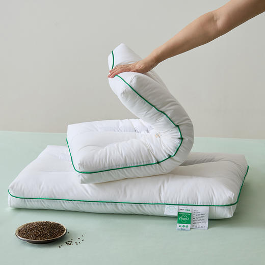 自然醒A类全棉草本护颈枕荞麦壳枕头枕芯护颈椎助睡眠成人家用决明子低整头一对装XK 商品图9