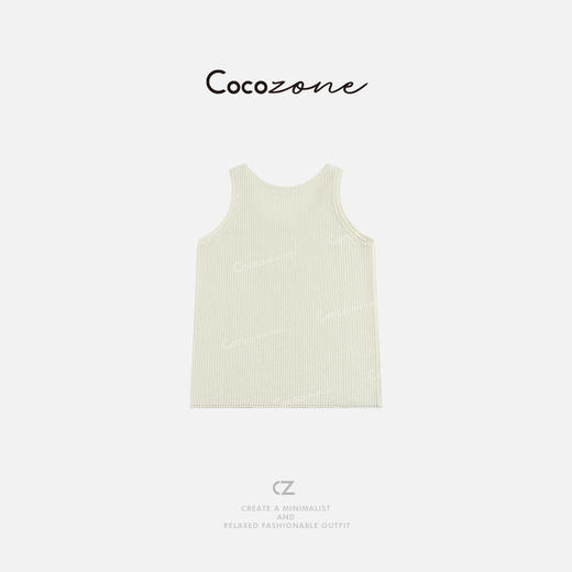 COCO ZONE 2025春季简约休闲U领无袖针织背心ACD1A0079 商品图0