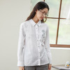 Famecoco范可儿原创绣花全棉衬衫女士秋季长袖白衬衣 商品缩略图4