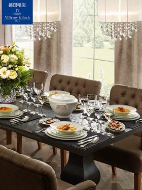 【VilleroyBoch 德国唯宝】骨瓷餐具碗碟盘子菜盘家用骨瓷白色古典 康图（散装，无包装盒）