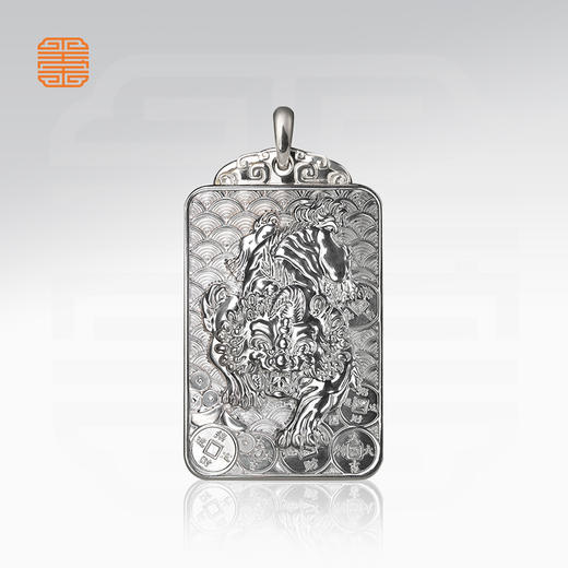 停产  玺匠金铺《足银貔貅牌》足银999 瑞兽吊坠 工艺品护身符吉祥挂件 商品图1