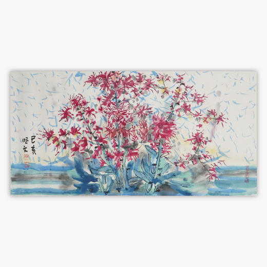 林顺文《花鸟之十一》国画35CM*67CM约2平尺手绘纸本宣纸作品【原作编号GH0425】 商品图0