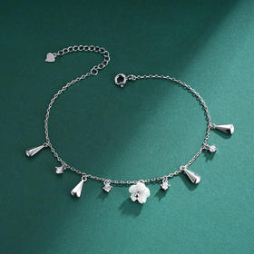 子佩集S925银【春瑶】手链【SL070030】纯银时尚和田玉花朵2502