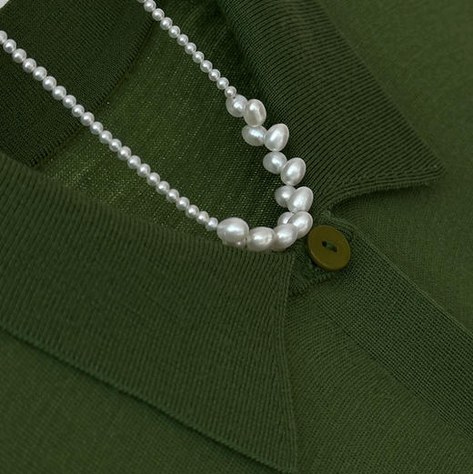 麦穗款项链 2.4-3.5mm小米珠 + 5-6mm水滴 强光精美淡水珍珠 商品图2