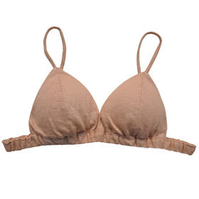 汉麻内衣 | 肤色/天蓝色 法式无钢圈文胸 胸垫可拆卸 透气抑菌 麻+