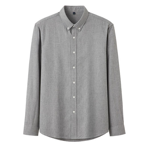 【100棉】罗蒙男士经典纯色长袖衬衫多色可选百搭休闲通勤职业上班穿搭衬衣 商品图4