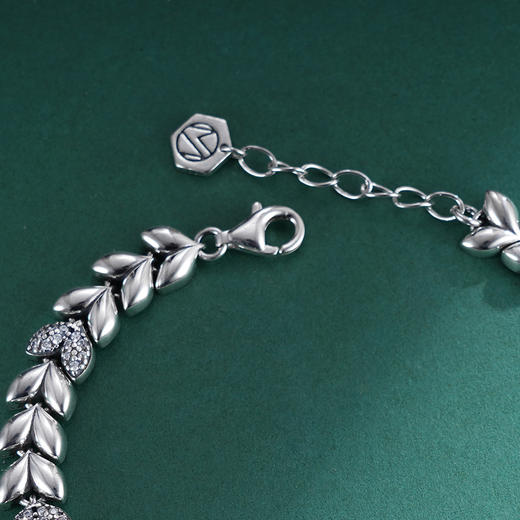 子佩集S925银【穗穗年年】手链【SL-096】纯银原创2麦穗2502 商品图5