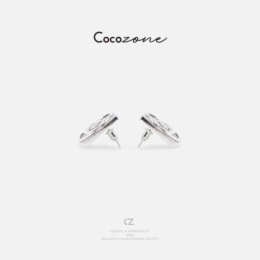 COCO ZONE 高级感女士气质方形百搭耳钉CD2A0217 商品图0