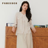 Famecoco原创文艺范衬衫花边蝴蝶领开身刺绣春秋款FAB6BH007 商品缩略图2
