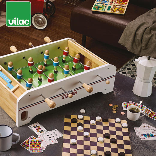Vilac 多合一棋盘游戏 经典游戏 适合年龄4岁+ 综合益智 法国玩具 V7609 商品图7