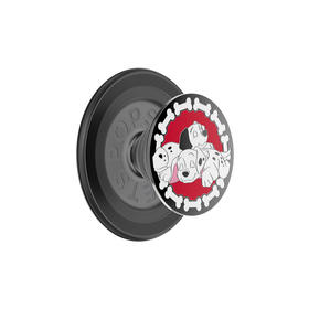 【101忠狗】躺在一起·MagSafe圆啪嗒 MAGSAFE磁吸手机气囊支架 Round圆啪嗒系列 金属珐琅 黑色 斑点狗 卡通