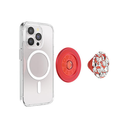 【101忠狗】很多斑点狗·MagSafe圆啪嗒 MAGSAFE磁吸手机气囊支架 Round圆啪嗒系列 红色 斑点狗 卡通 商品图2