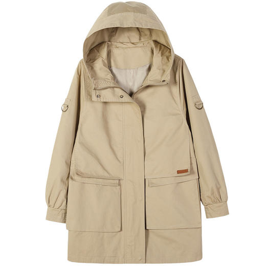 丁摩 风衣女中长款小个子流行春季新款宽松休闲女士春秋外套潮5ZF-7080 商品图4