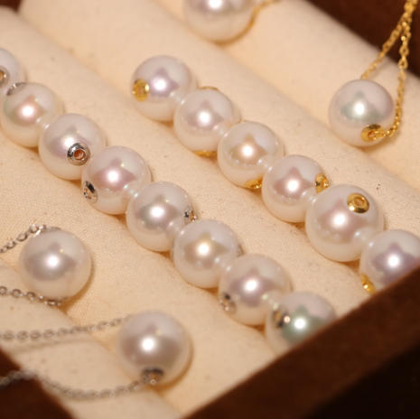 转运珠·路路通 能量up 10-11mm ji强光 基本无暇 正圆 18k金贴片 纯银链附赠 或加650元te价得纯18k链 商品图9