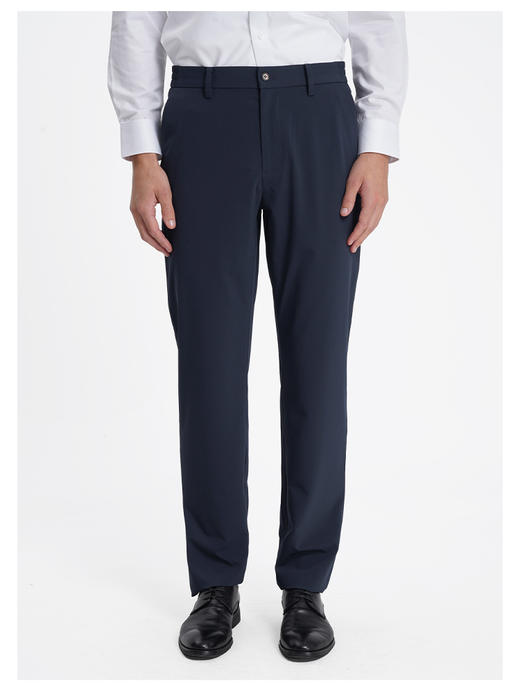 callisto藏青色高弹力直筒休闲裤 商品图2