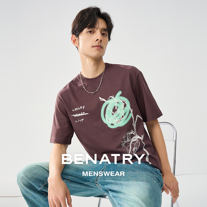 贝纳川圆领短袖T恤ECT214006