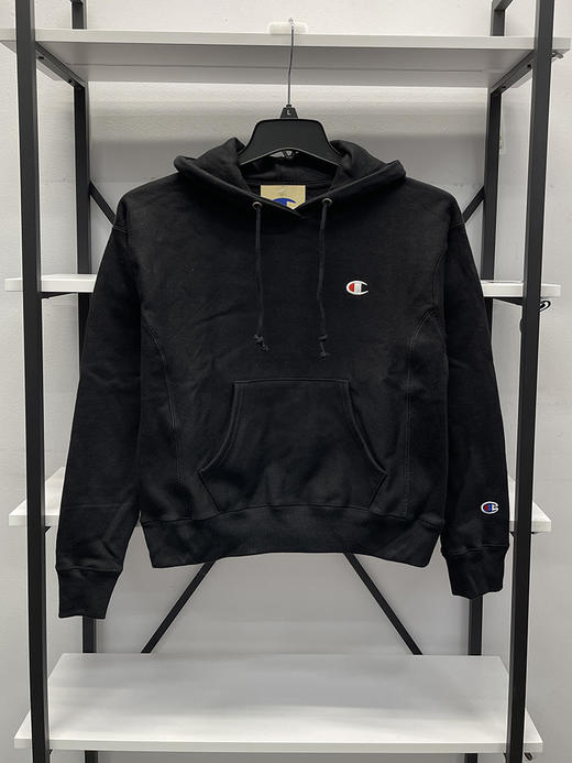 CHAMPION/冠军 女士春秋款内加绒刺绣LOGO袋鼠兜连帽卫衣 商品图0