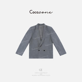 COCO ZONE 2025早春高级感翻领双排扣西装外套CD2A0372