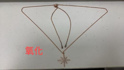 3606633229855 apm MONACO闪耀流星六芒星银镶晶项链锁骨链毛衣链女礼物 【氧化】 商品图3