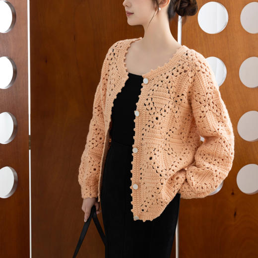 苏苏姐家草原落日羊毛开衫手工DIY编织钩针衣服羊毛线团材料包 商品图2