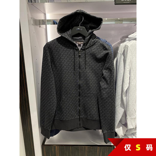 Michael Kors/MK  男士时尚棉混纺满标拉链连帽开衫长袖卫衣 商品图0