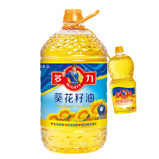 多力 葵花籽油5L食用油 物理压榨 零反式脂肪酸 1151232 商品图0