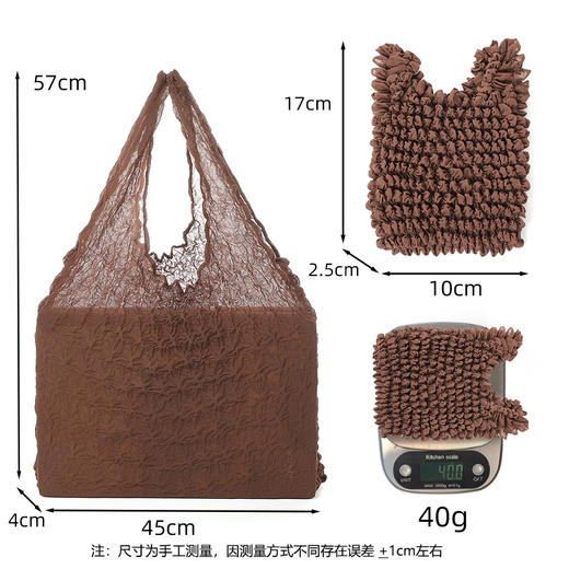 迷你可收缩泡泡袋【大容量设计！零食水果一袋搞定】魔术伸缩包伸缩魔术袋褶皱包购物袋泡泡包菠萝包弹力手袋魔术袋子。ry 商品图4