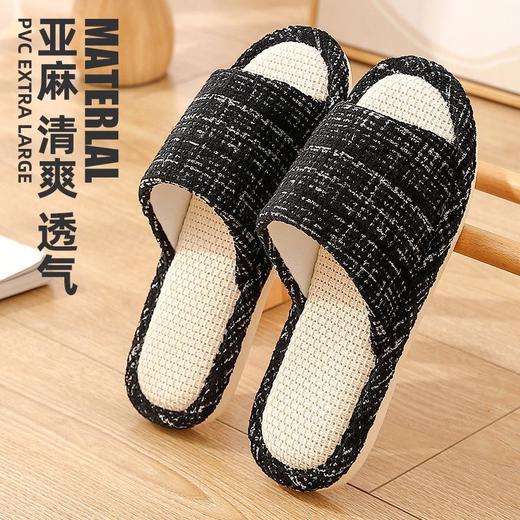 雀说 亚麻拖鞋男女款四季棉麻布拖鞋MT-6508 商品图2