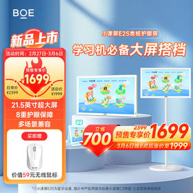 BOE京东方E2S学习机平板伴侣 21.5英寸显示器类纸护眼屏投屏网课