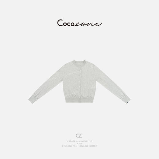 COCO ZONE 棉山羊绒混纺休闲圆领单排扣针织开衫CD1A0154 商品图0