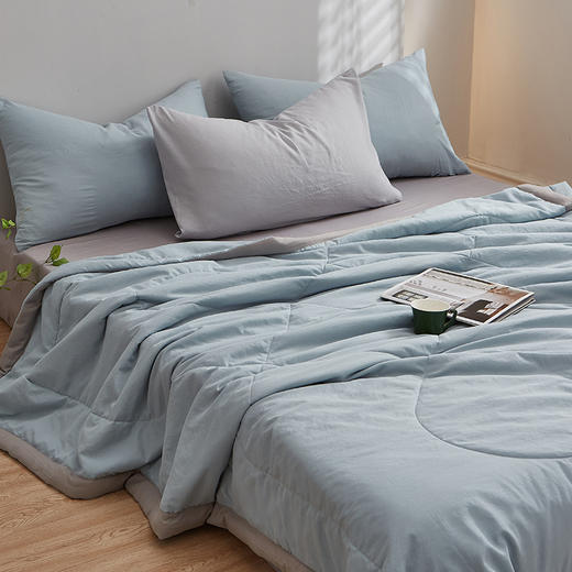 洁丽雅 纯色水洗棉夏被 商品图1