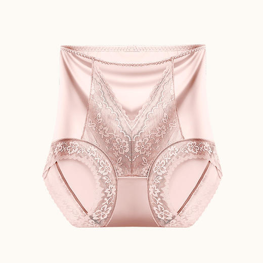 【抚平小赘肉❗️24小时可穿的裸塑裤】裸感丝滑绸缎裤，提拉美臀，不夹裆！高腰收腹内裤女士大码无痕性感蕾丝短裤包臀三角裤女 商品图6