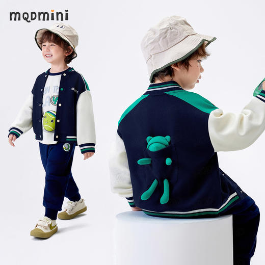 【90-140】【MQDmini】男女童春秋针织棒球服外套 商品图1
