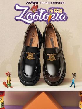 TEENMIX天美意2025春新款疯狂动物城联名款学院乐福鞋