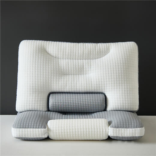自然醒圆柱记忆棉颈椎支撑分区枕慢回弹反弓牵引枕头分区护颈椎助睡眠枕芯成人一对XK 商品图3