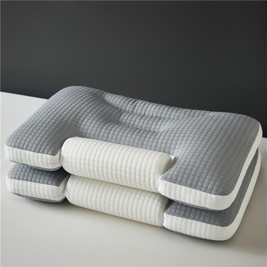 自然醒圆柱记忆棉颈椎支撑分区枕慢回弹反弓牵引枕头分区护颈椎助睡眠枕芯成人一对XK 商品图12