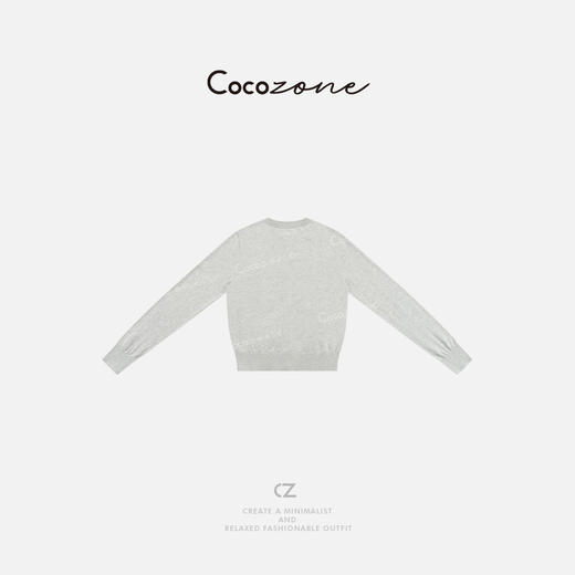 COCO ZONE 棉山羊绒混纺休闲圆领单排扣针织开衫CD1A0154 商品图1