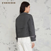 Famecoco风衣短款格子拼接不对称设计翻领女外套春秋款FAB6AV005 商品缩略图2